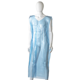 Disposable Polyethylene Sleeveless Aprons Blue, 800mm x 1400mm x 30mu, 100 Aprons Box